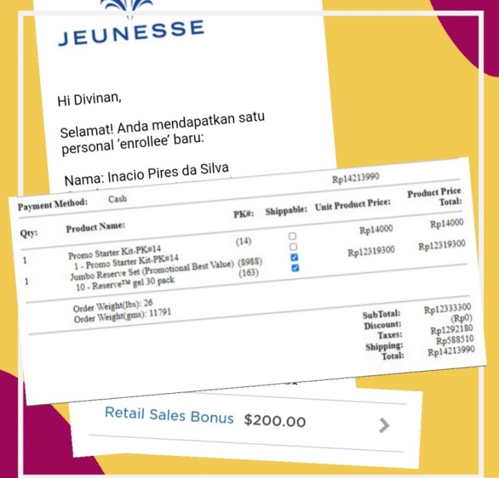 Komisi Rekrut Marketing Plan Jeunesse