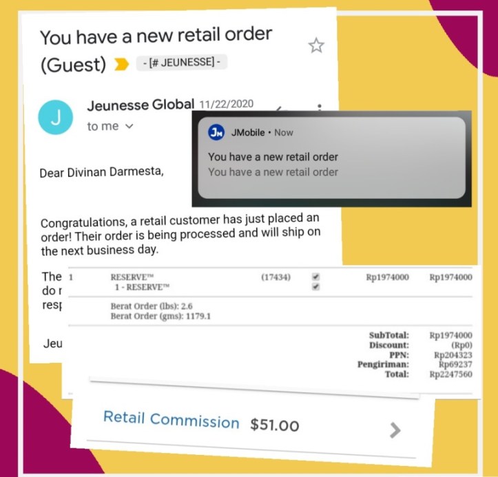 Komisi Retail Marketing Plan Jeunesse