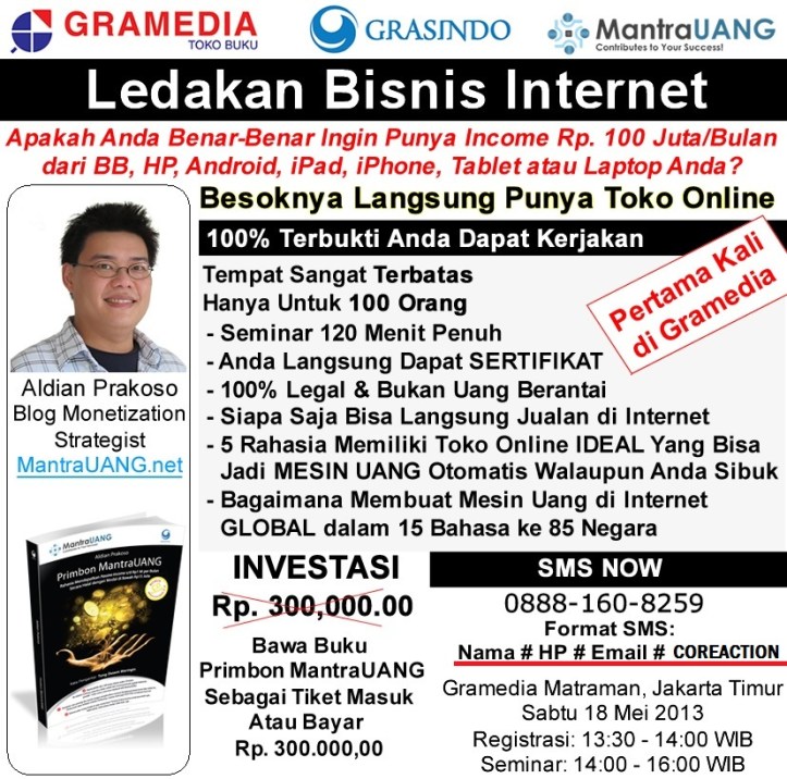 # Seminar Primbon MantraUANG di Gramedia Matraman