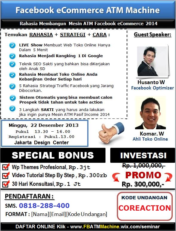 Seminar Facebook dan Online Marketing