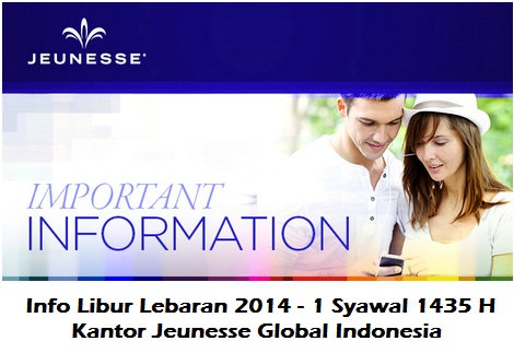 Info Libur Lebaran 2014 Kantor Jeunesse Indonesia