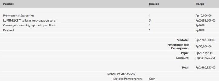 Paket Basic Jeunesse Global (Luminesce)