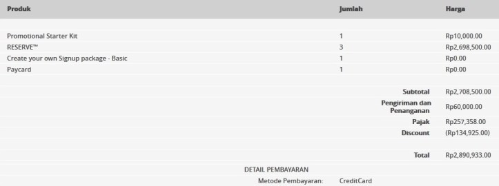 Paket Basic Jeunesse Global (Reserve)