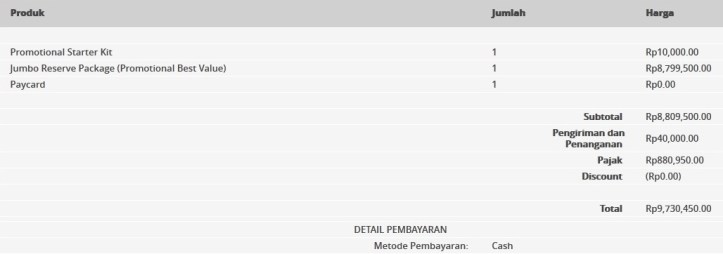 Paket Jumbo RESERVE Jeunesse