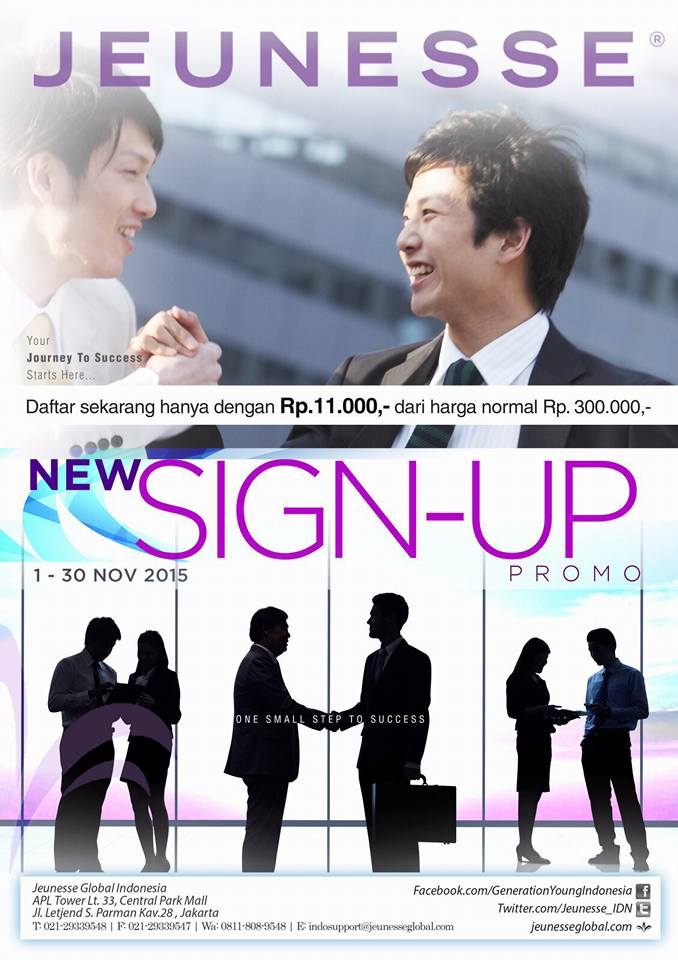 Promo Sign Up Jeunesse Indonesia November 2015