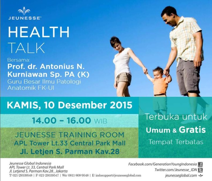 Health Talk Jeunesse Indonesia 10 Desember 2015