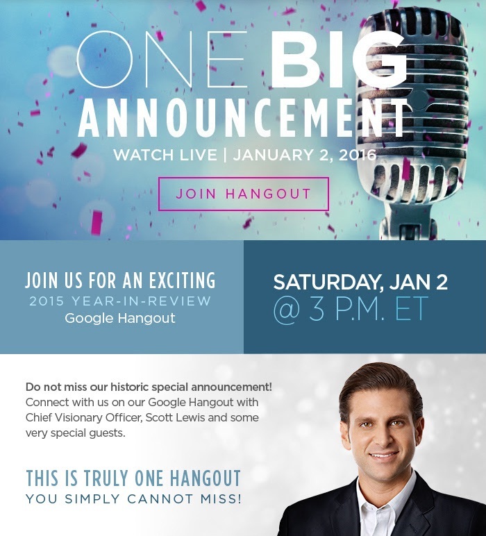One Big Announcement Jeunesse Global 2016