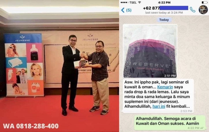 Motivator Muslim Ippho Santosa Juga Minum Reserve Jeunesse