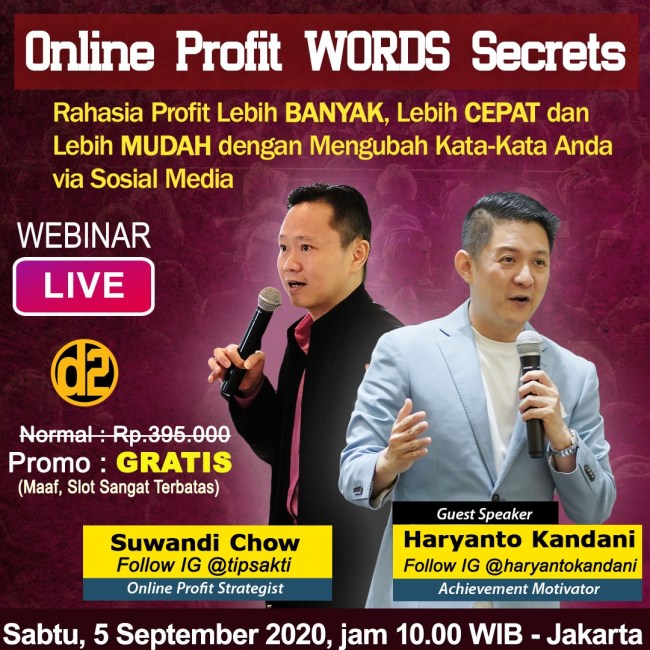 Webinar Kumpulan Kata-kata Promosi