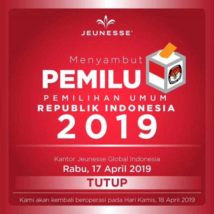 Informasi Libur Pemilu 2019 Kantor Jeunesse Indonesia