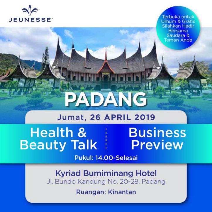 training produk dan seminar jeunesse Padang April 2019