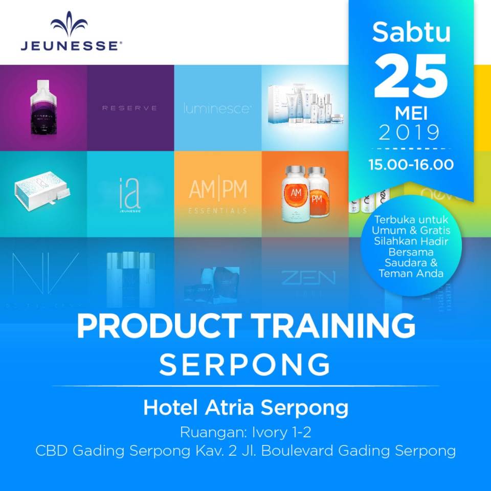 training produk Jeunesse Serpong Mei 2019