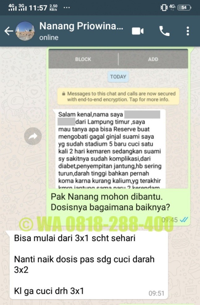 Konsultasi Reserve Obat Ginjal