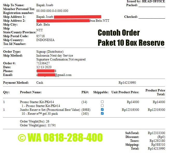 Paket 10 Box Reserve untuk Gagal Ginjal