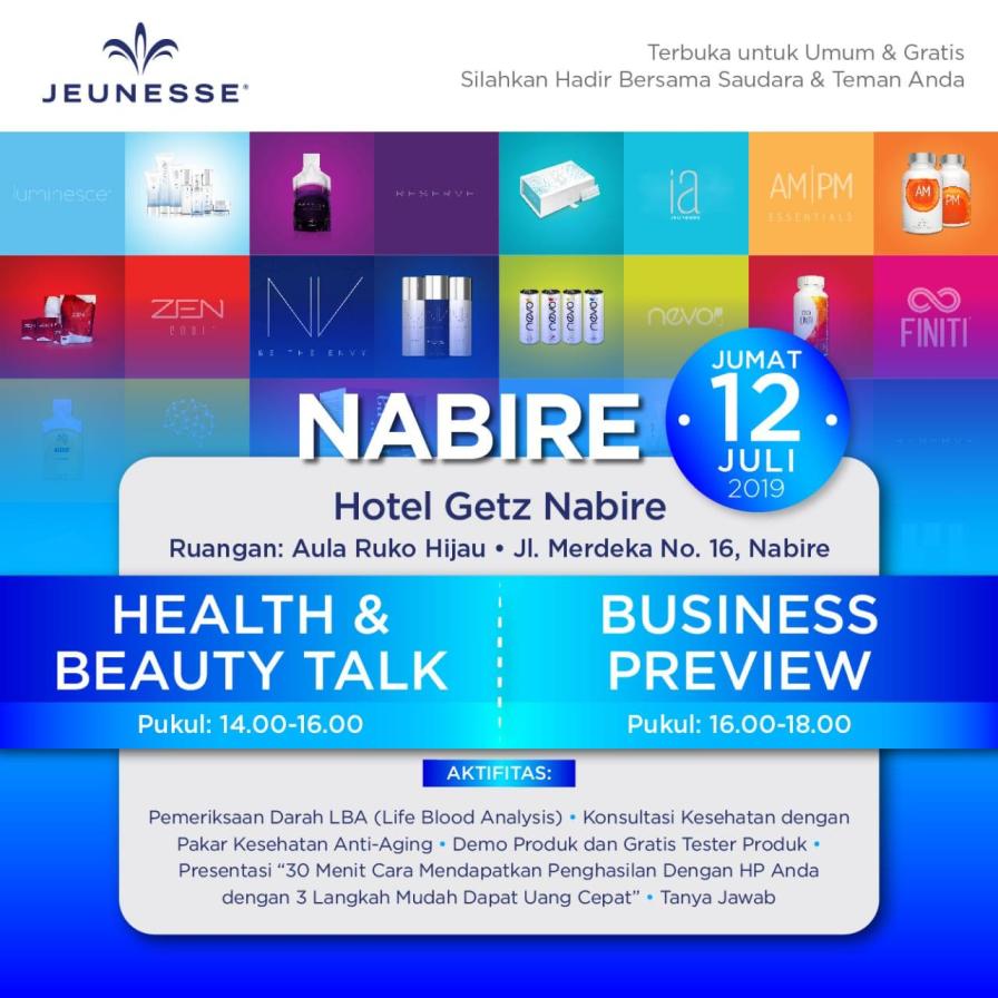 seminar dan training produk jeunesse Nabire Juli 2019