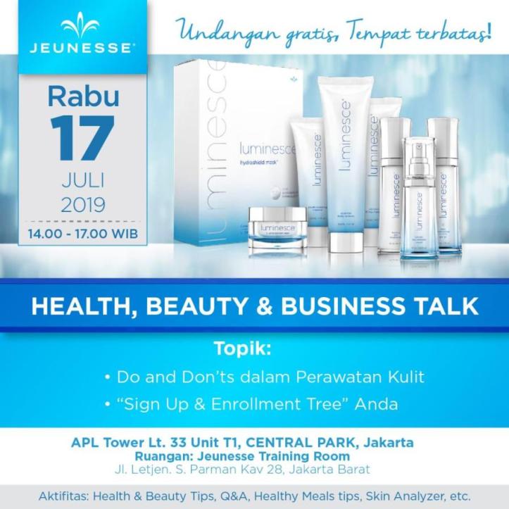 training luminesce jeunesse 17 Juli 2019