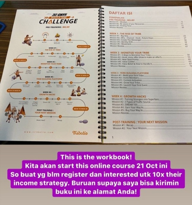 Buku 30 Days Build a Tribe Challenge Tribelio