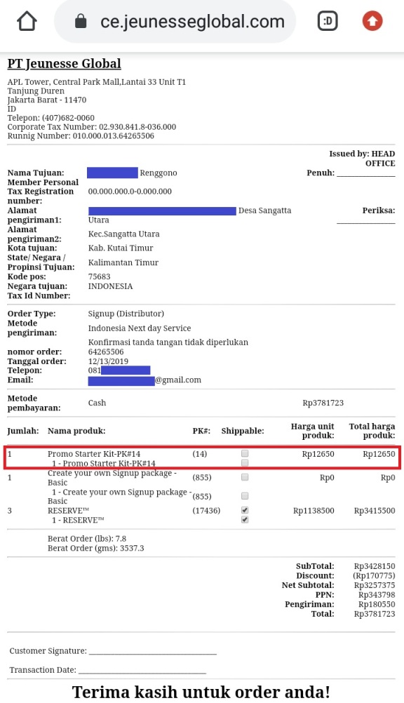 Promo Member Basic Reserve Desember 2019