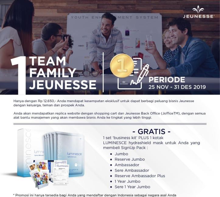 Paket Jeunesse Diskon Biaya Pendaftaran