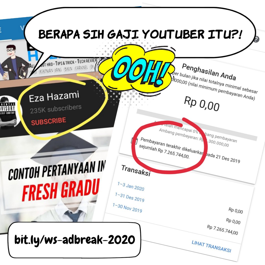 Gaji Youtuber Pemula