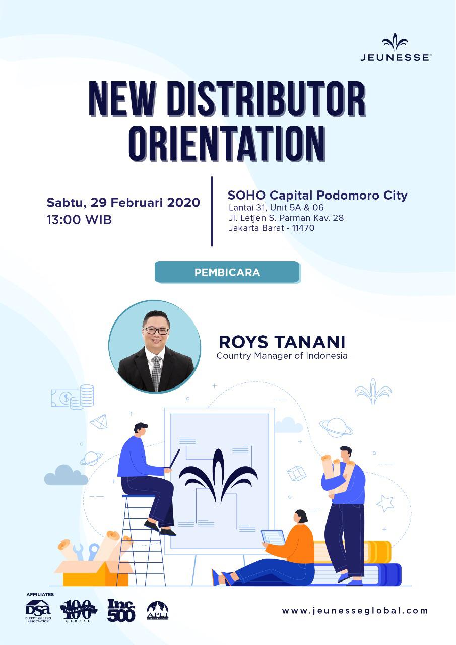 New Distributor Orientation Jeunesse Jakarta 29 Februari 2020