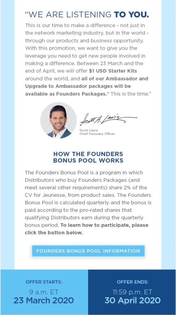 Join Ambassador Jeunesse langsung jadi Founder 2020