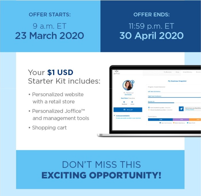 promo starter kit jeunesse indonesia 1 dollar april 2020
