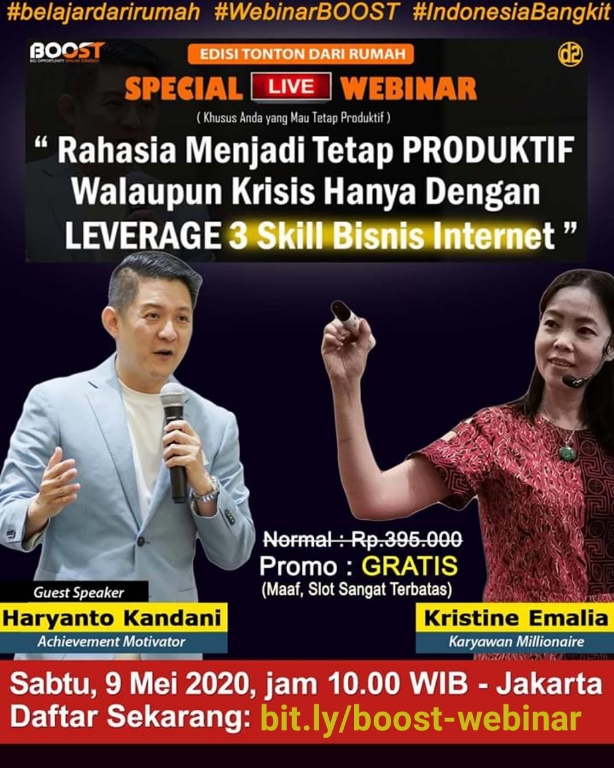 Webinar Cara Bisnis Online Haryanto Kandani