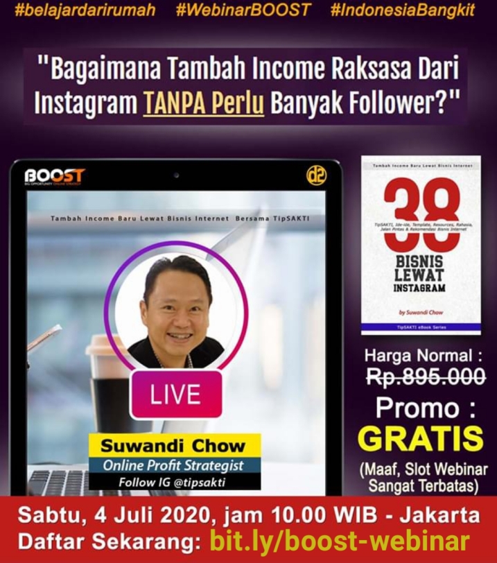 Webinar Gratis Cara Jualan di Instagram