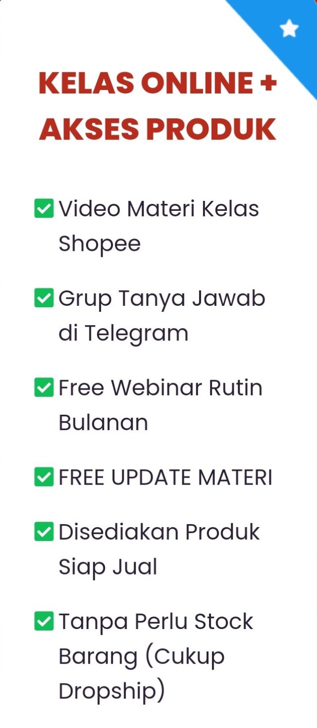 Kelas Online Shopee dan Akses Supplier