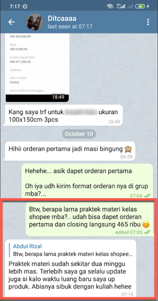 Testimoni jualan di shopee 2 Minggu Udah Bisa Dapat Orderan Pertama & Closing 465 ribu