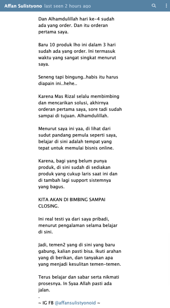 testimoni jualan di Shopee 4 hari langsung laku