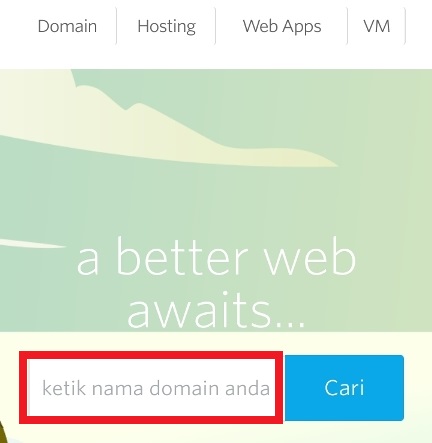 Beli Domain Langkah 1