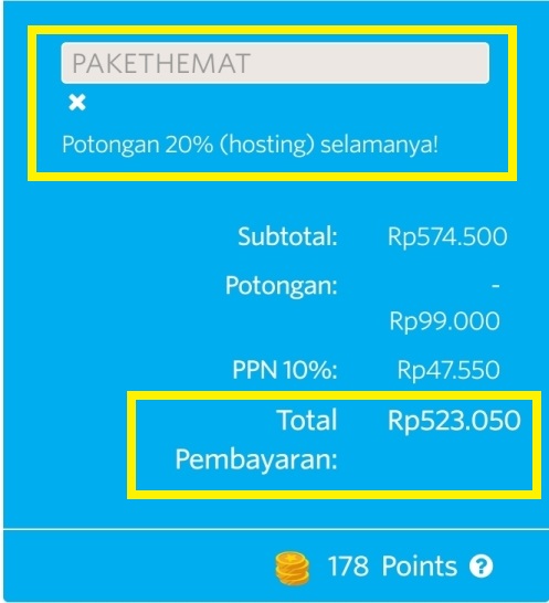 Beli Domain Langkah 11 Total Biaya