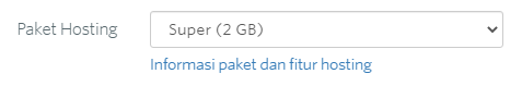Beli Domain Langkah 3 Paket Hosting