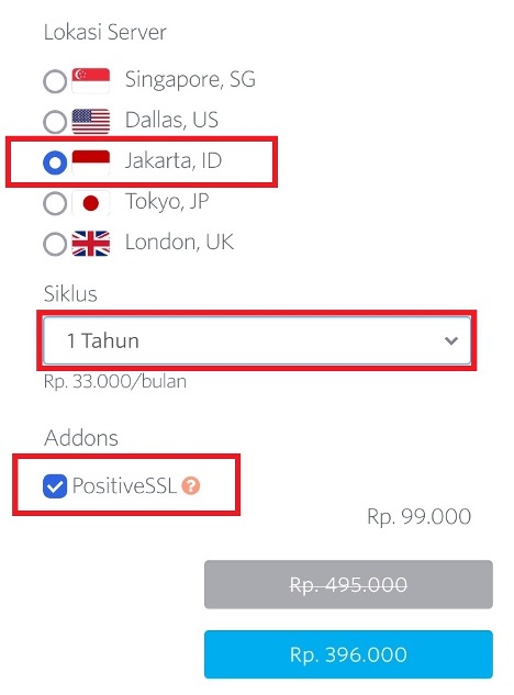 Beli Domain Langkah 5 Paket Hosting Pilih Server