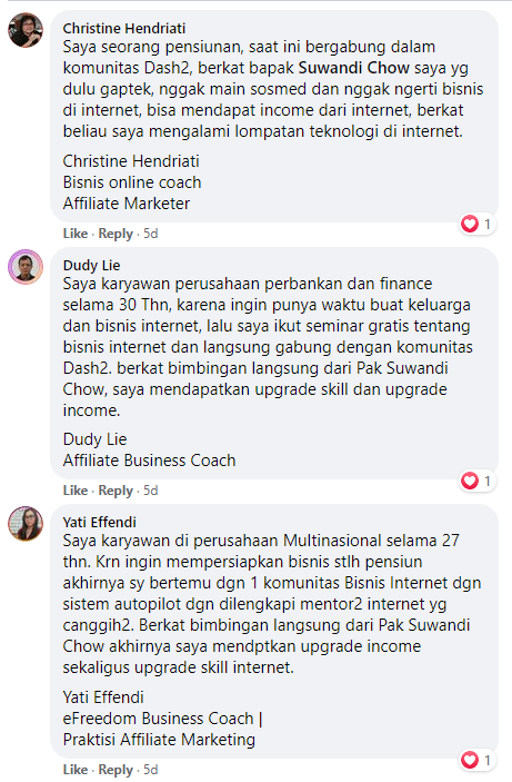 Testimoni Workshop Online Gratis