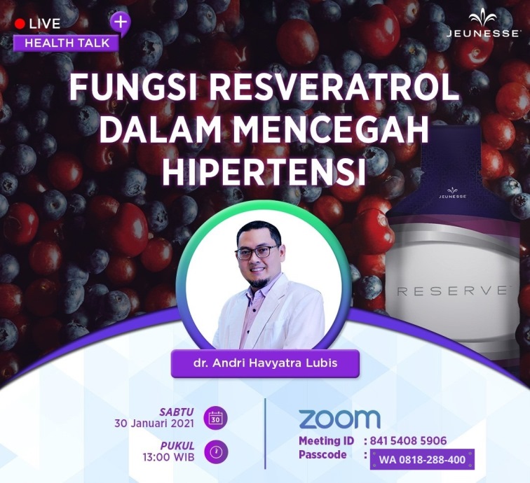 Zoom Training Reserve Jeunesse Hipertensi 30 Januari 2021
