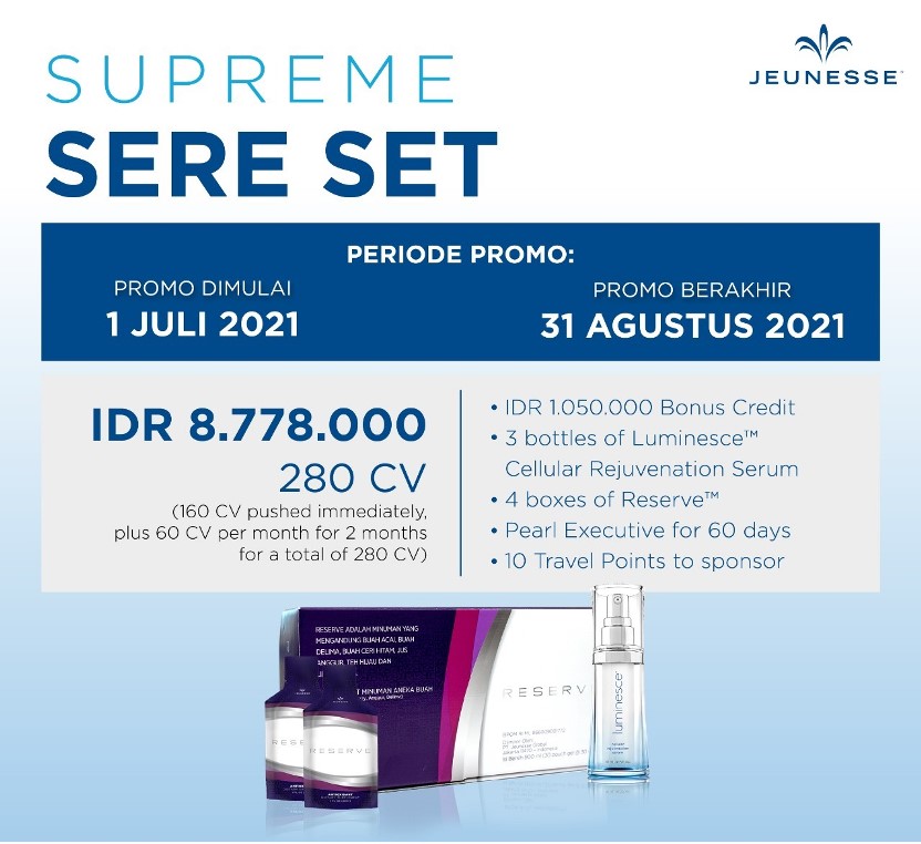 Promo Paket Supreme SERE Jeunesse khusus member 2021