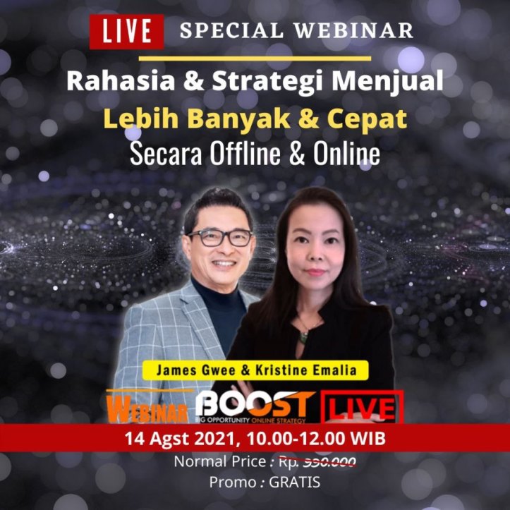 james gwee seminar online webinar gratis terbaru