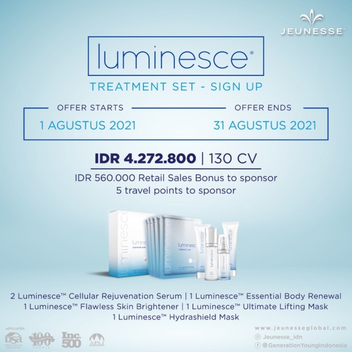 Paket Treatment Luminesce Agustus 2021